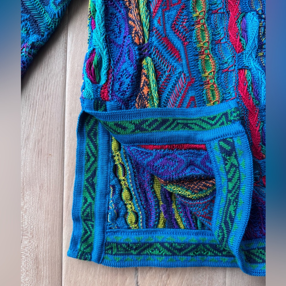 Vintage COOGI Australia 3D Knit Mercerised Cotton Sweater Size XL - Picture 8 of 10